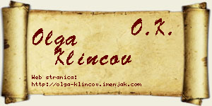 Olga Klincov vizit kartica